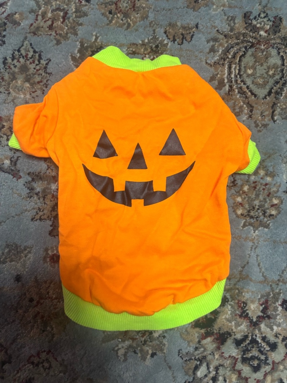 Orange Pumpkin Jack-O'-Lantern Small Pet Shirt